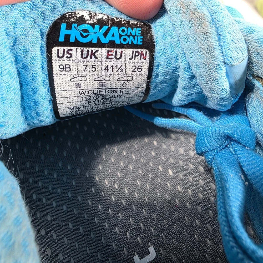 Hoka Clifton 9 Womens Running Shoes Size 9 Blue Pink Sky Copper 1127896 SDY